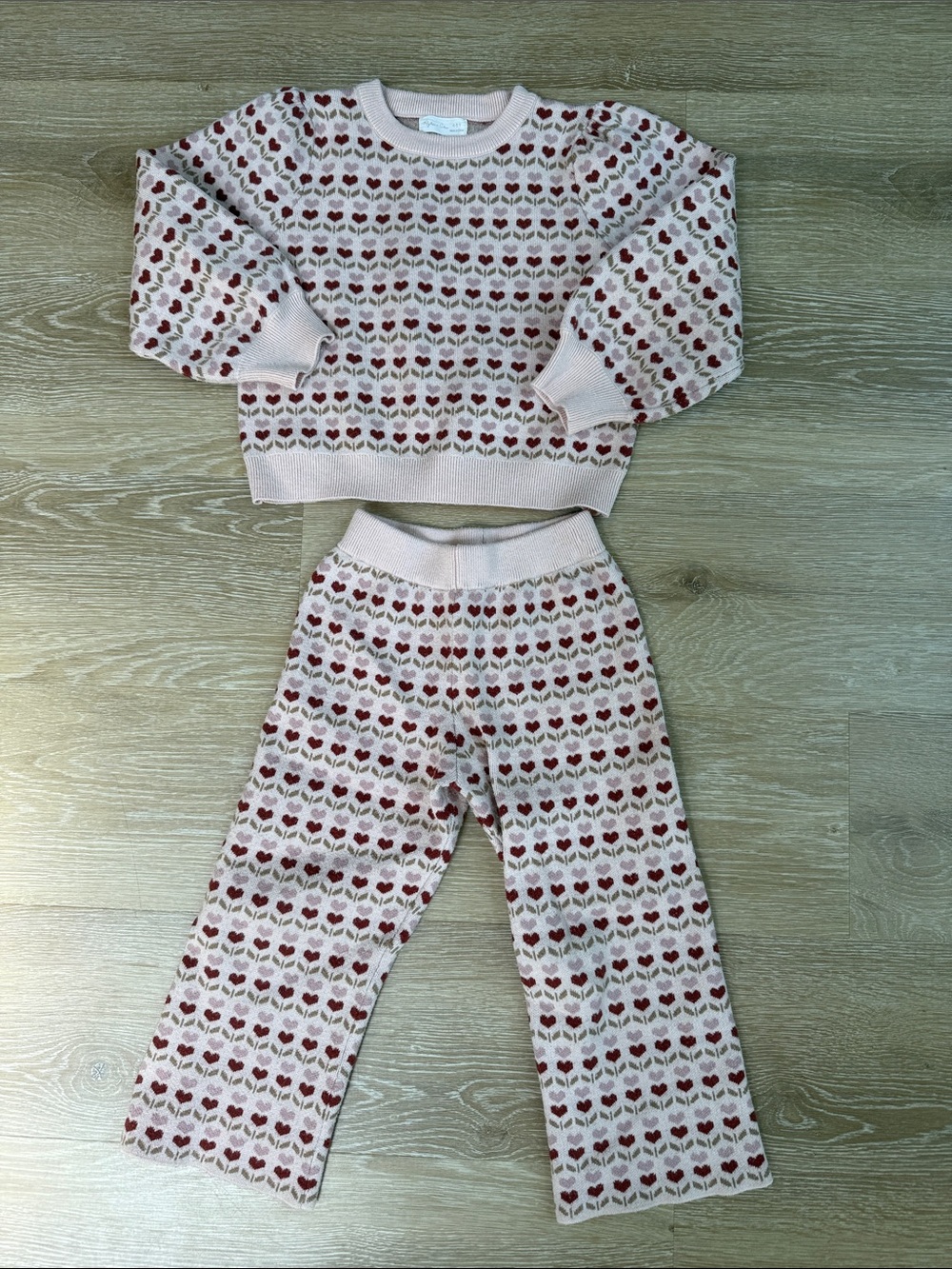 Rylee + Cru Heart Sweater Set Size 4-5Y